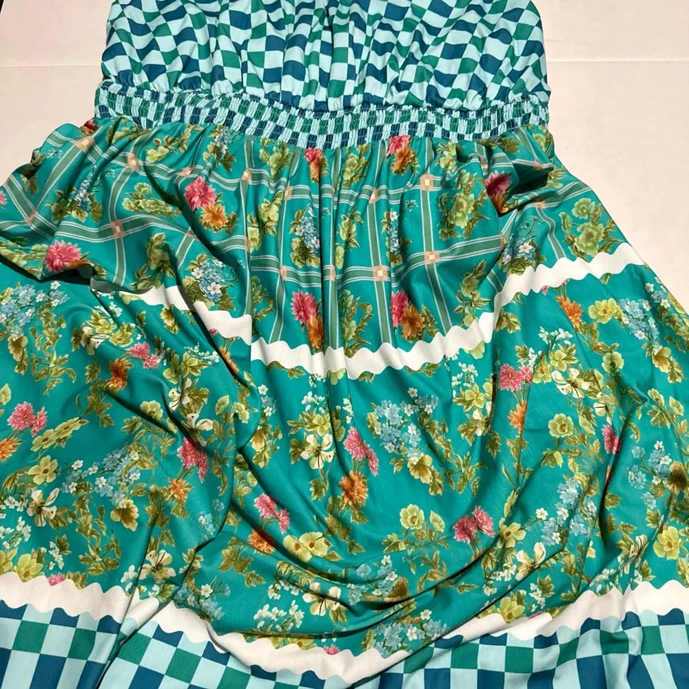 Grace Karin Blue Halter Maxi Sundress - Picture 2 of 3